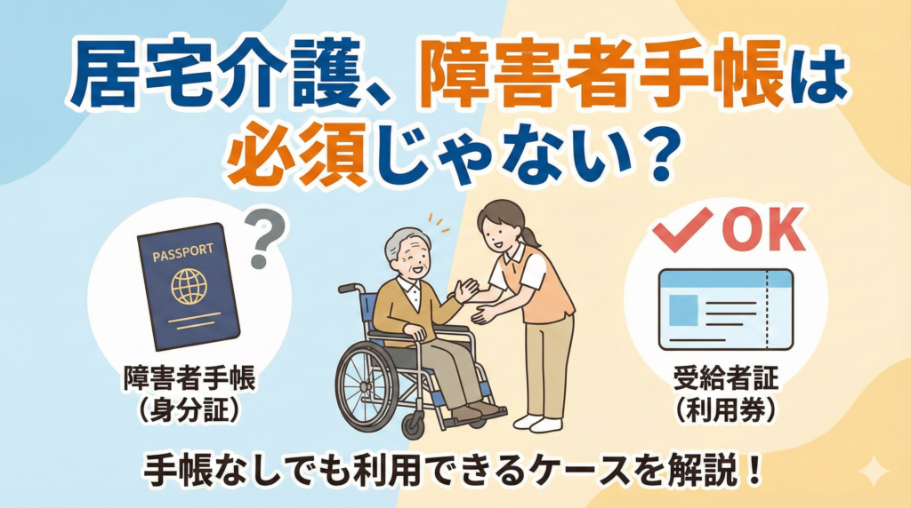 居宅介護と障害者手帳・受給者証の違い解説