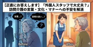 名古屋の訪問介護いっぽ・外国人スタッフの丁寧な接遇と日本語対応への安心感