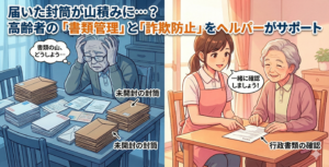 名古屋の訪問介護いっぽ・高齢者の書類整理支援と敬老パス更新の確認