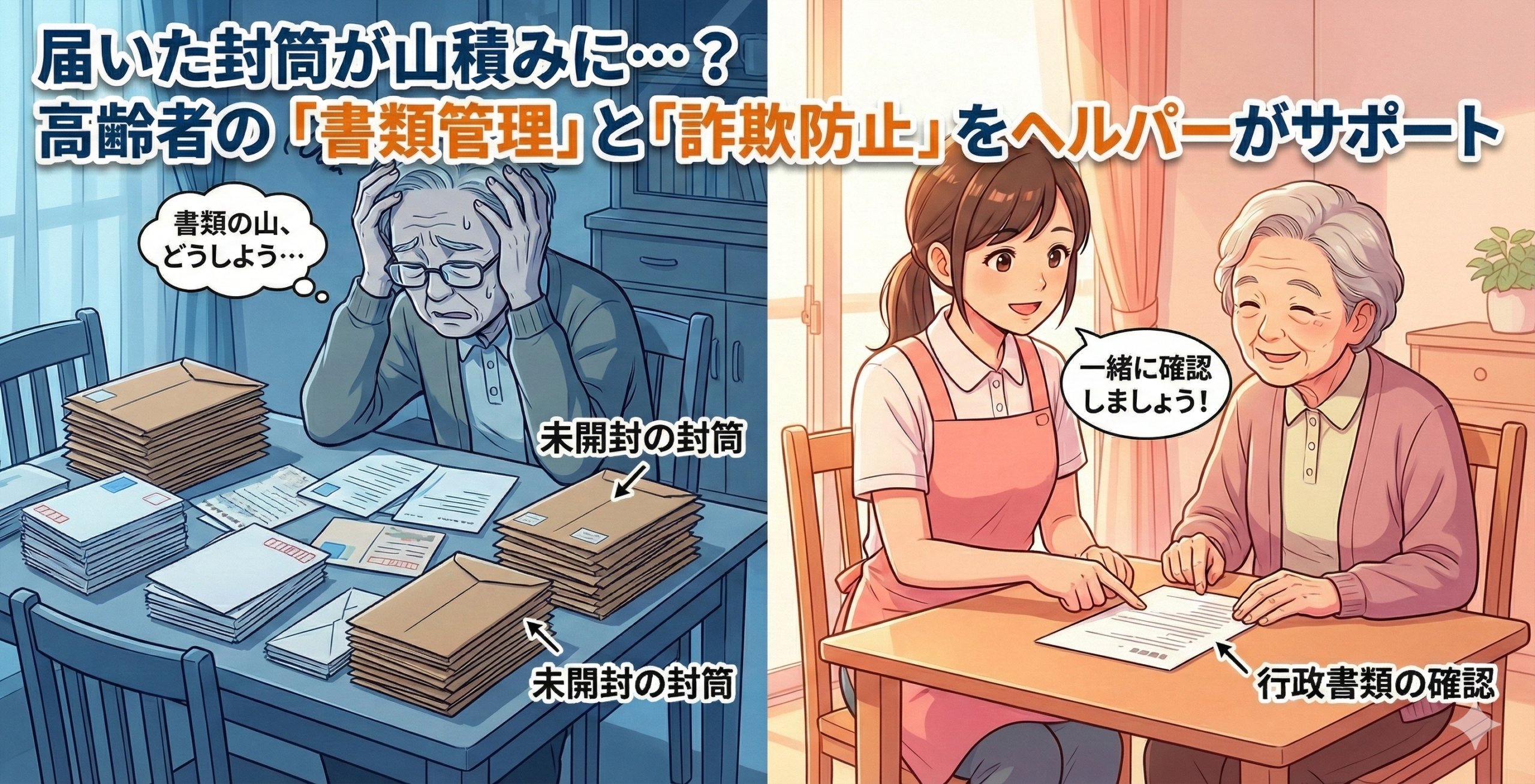 名古屋の訪問介護いっぽ・高齢者の書類整理支援と敬老パス更新の確認